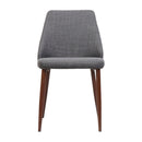 Modern Dining Chair With Iron Legs And Wood Finish
