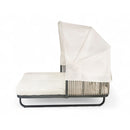 Outdoor Patio Rattan Daybed With Detachable Pillows