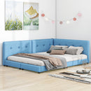 Modern Upholstered Platform Bed With USB Ports And LED Belt