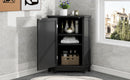 Bathroom Cabinet Triangle Corner Storage Cabinet With Adjustable Shelf Modern Style