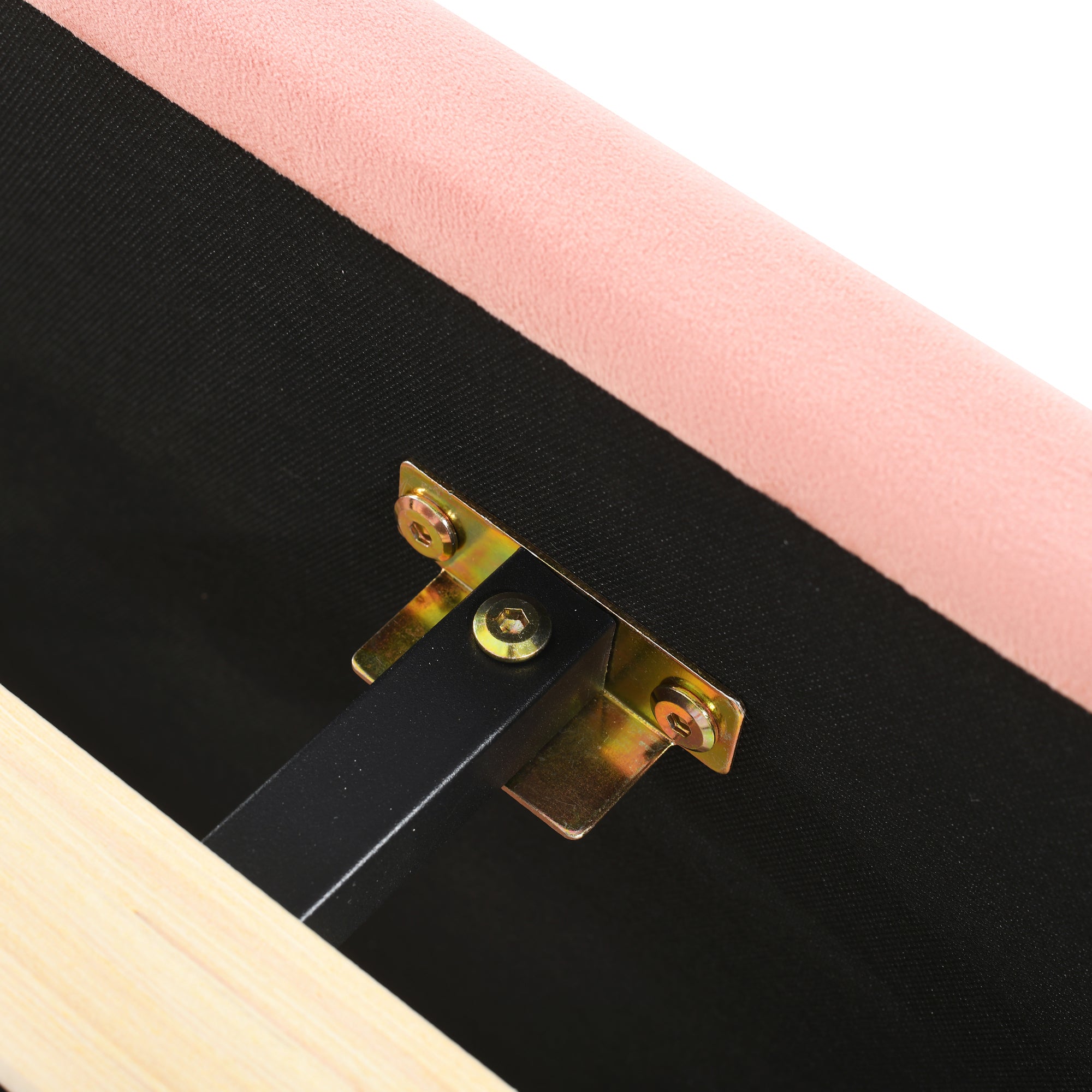 Full Size Upholstered Platform Bed with Trundle and 3 Drawers, Rabbit-Shaped Headboard with Embedded LED Lights, Pink