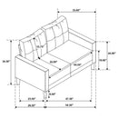 Bowen - Upholstered Track Arm Tufted Loveseat