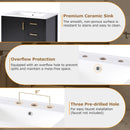 Modern Bathroom Vanity With Ceramic Sink, Solid Frame And Storage Solutions