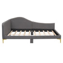 Upholstered Daybed With Headboard And Armrest, Support Legs