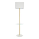 Chloe - Contemporary Shelf Floor Lamp - Clear / White