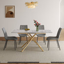 Modern Expandable Dining Table With Retractable Leaf With Chairs