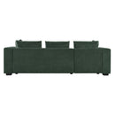 Modern L Shaped Sectional Sofa With Chenille Upholstery And Wooden Storage