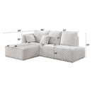 Manya - Sectional Sofa - Ivory Corduroy