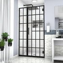 Frameless Pivot Shower Door With Pattern Glass, Open Entry Design