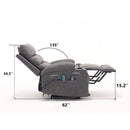 Large Size Electric Power Lift Recliner Chair Sofa With 8 Point Vibration Massage And Lumbar Heat