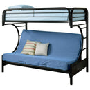 Montgomery - Metal Twin Over Futon Bunk Bed - Black - Atlantic Fine Furniture Inc