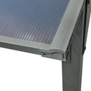 Outdoor Wall Mounted Gazebo With Sloped Roof Design, Uv Protection, And Durable Iron Frame - Gray