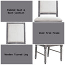 Leventis - Side Chair (Set of 2) - Cream Linen & Weathered Gray - Atlantic Fine Furniture Inc