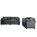 Elegant Corduroy Oversized Sectional Sofa Set With Deep Seats And Flexible Layout