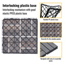 Interlocking Deck Tiles Checker Pattern, Square Acacia Hardwood Outdoor Flooring For Patio, Bancony, Pool Side