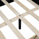 Full Size Upholstered Daybed with 2 Storage Drawers Sofa Bed Frame No Box Spring Needed, Linen Fabric (Beige)