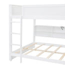 Bunk Bed With Storage Cabinets And USB Ports