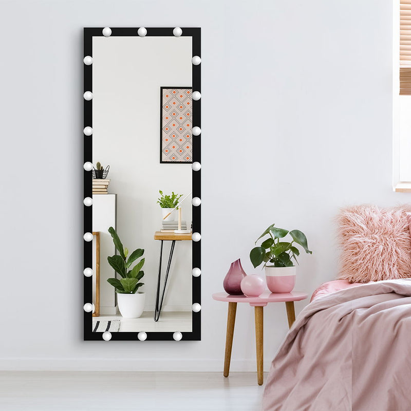 Full Length Mirror With Lights Full Body Vanity Mirror With 3 Color Modes Lighted Standing Floor Mirror For Dressing Room Bedroom Wall Mounted Touch Control