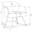 Paige - Boucle Upholstered Mid Back Rocking Chair