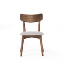 5 Piece Mid - Century Dining Set, Upholstered Dining Chairs