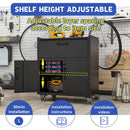 Sturdy And Durable Metal Tool Cabinet For Garage With Wheels Mobile Heavy Duty Storage Cabinet With 1 Drawer And 2 Locking Doors