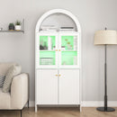 Modern Tech Inspired Dome Cabinet With LED Lighting