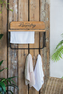 Laundry Rack With Accordion Design - Brown / Black - Black Brown