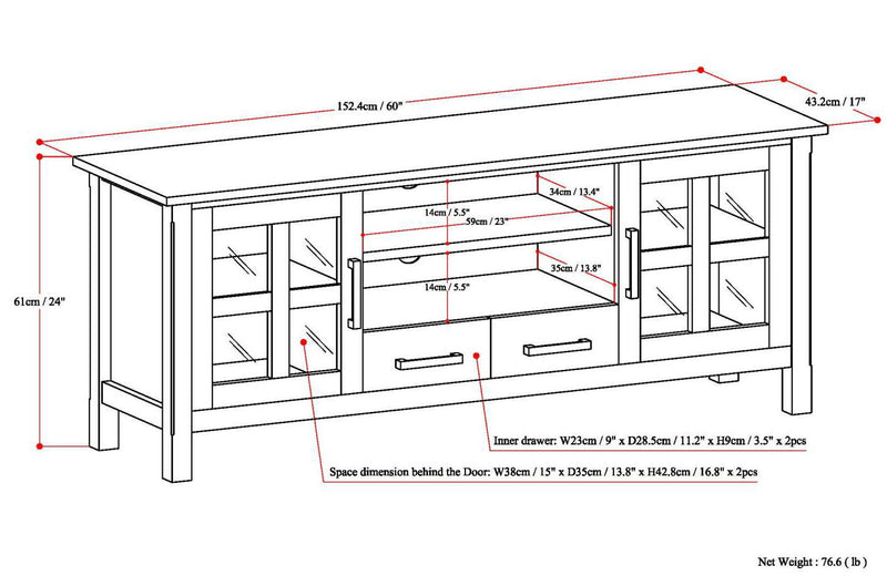 Kitchener - Handcrafted TV Media Stand