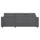 Modern L-Shaped Sectional Sofa With Curved Chaise, USB Ports, And Side Storage Pockets