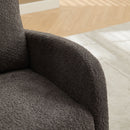 Rocking High Back Glider Chair With Retractable Footrest, Side Pocket