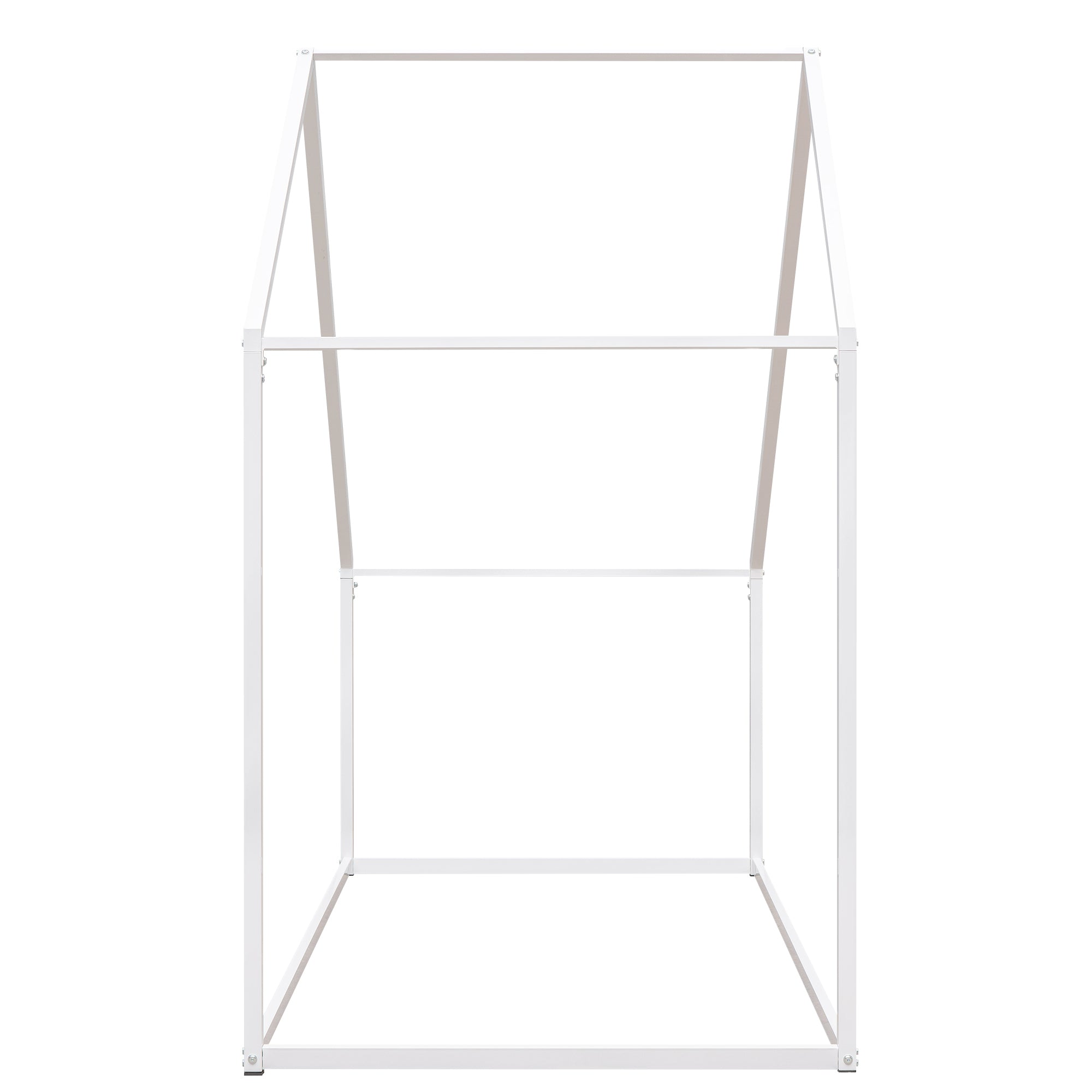 Twin Size Metal House Bed kids Bed, White