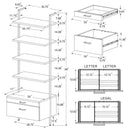 Owens - 3 Piece Wall Mounted Bookshelf Set - Walnut