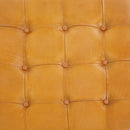 Mark - Tufted Square Genuine Leather Upholstered Ottoman
