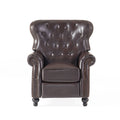 Contemporary Style Push Back Recliner With Button Tufted Stitching And Nailhead Trim