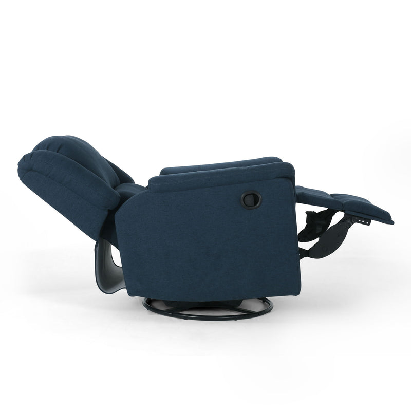 Contemporary Glider Recliner With Swivel Function