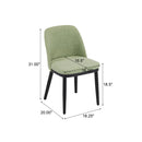 Modern Dining Chair With Curved Backrest