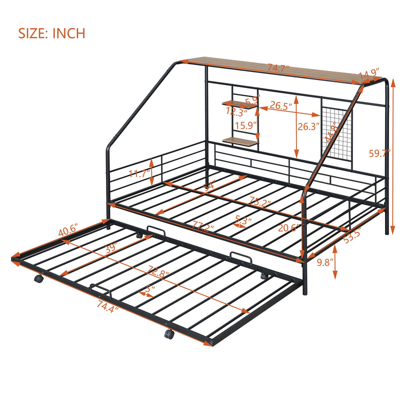 Playhouse Design Bed With Trundle