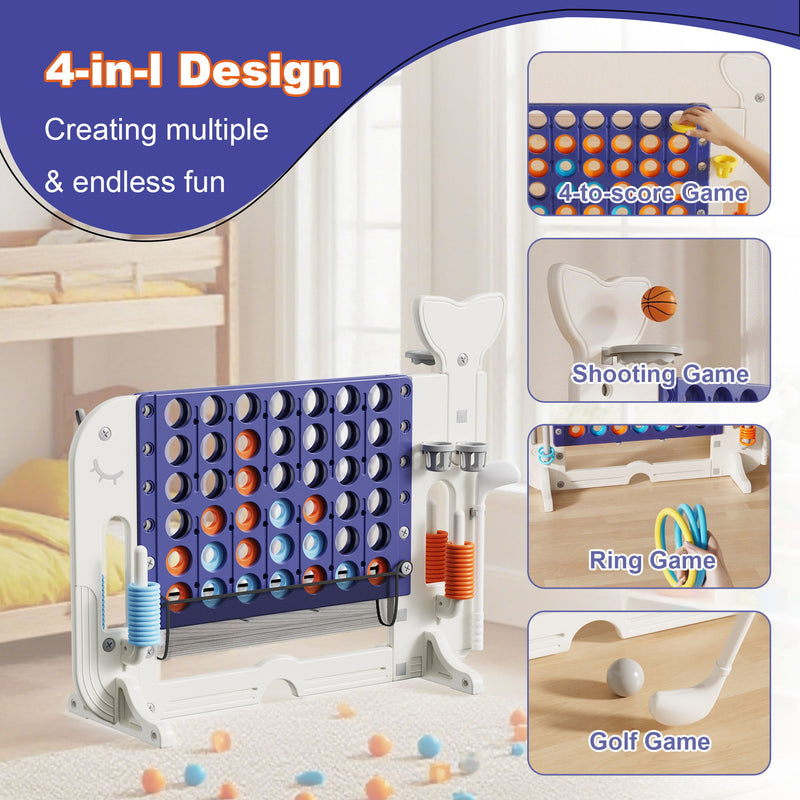 4 To Score Giant Game Set With Mesh Bag & Jumbo Connect 4