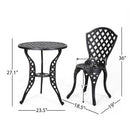 Bono Metal Bistro Set - Black