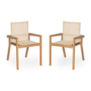Belfast - Dining Chair With Acacia Wood Frame And Mesh Seating (Set of 2)