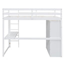 Loft Bed With Built In Wardrobe, Shelves And Drawers