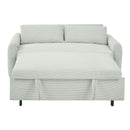Pull-Out 2 Seat Modern Sleeper Sofa With 2 Throw Pillows And USB Ports