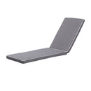 2 Pieces Set Outdoor Lounge Chair Cushion Replacement Patio Furniture Seat Cushion Chaise Lounge Cushion - Antique Gray / White