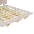 Upholstered Floating Hydrualic Platform Bed With LED Light And USB Port