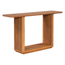 Console Table With Curved Corners And U Base Design - Natural Wood Veneer - Natural