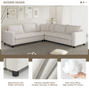 Modern Modular Sectional Oversized Couch Set With Pillows, Minimalist Style Wide Seat Comfy Sofa
