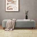 Contemporary Ottoman With Foam Cushion And Durable Upholstery