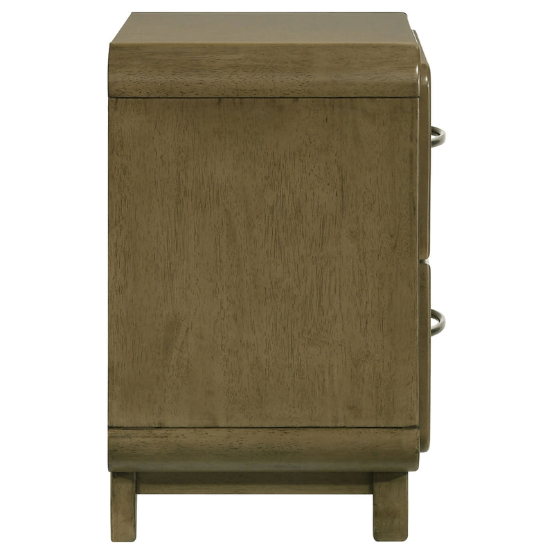 Amsbury - 2-Drawer Nightstand Bedside Table - Nutmeg