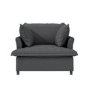 Oversized Single Seat Sofa Module For Modular Sectional Wide Seat, Armchair With Pillows Modern Upholstered Comfy Single Couch Lounge