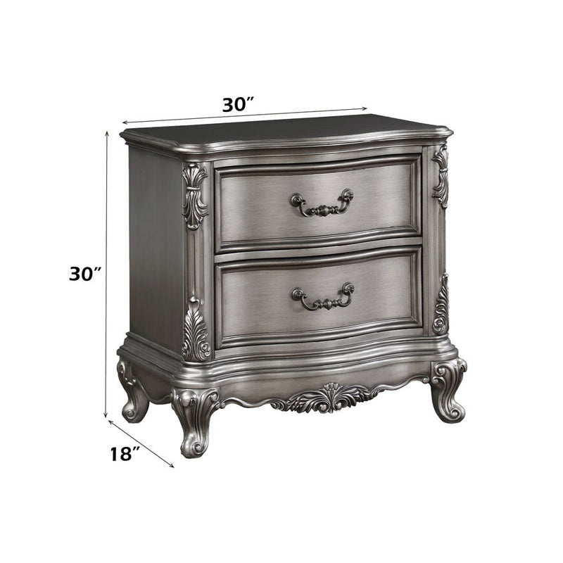 Ausonia - Nightstand - Antique Platinum - Finish